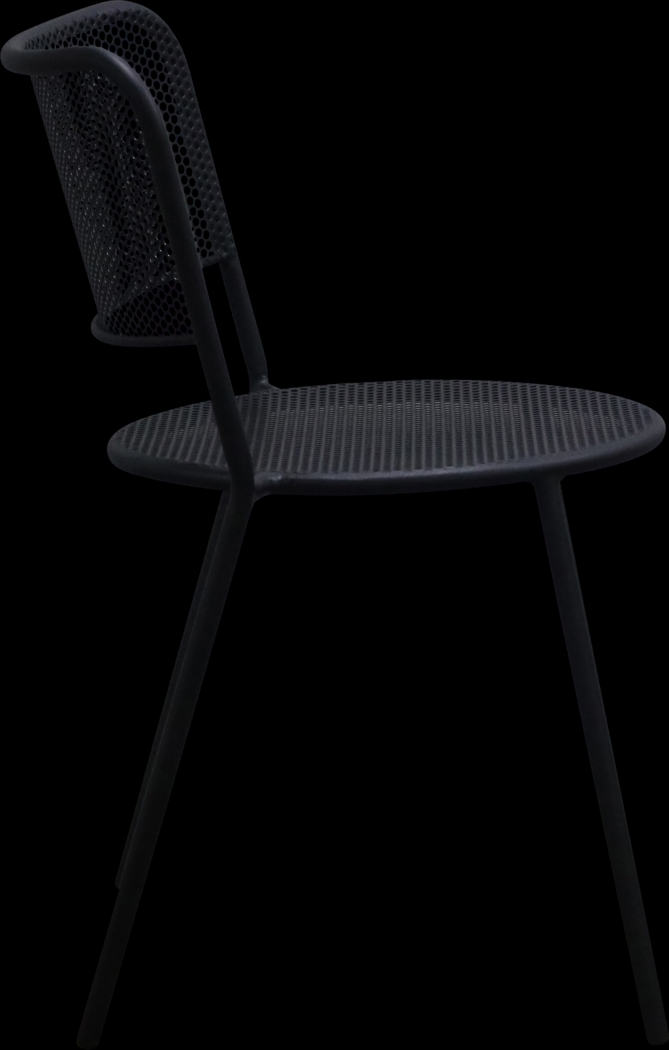 Outdoor Sherwoody Black Side Chair, Set of 2 - Thumbnail - Image 7