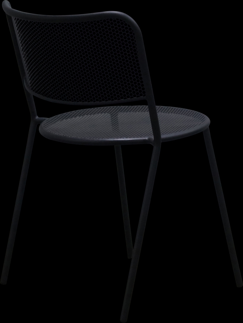 Outdoor Sherwoody Black Side Chair, Set of 2 - Thumbnail - Image 8