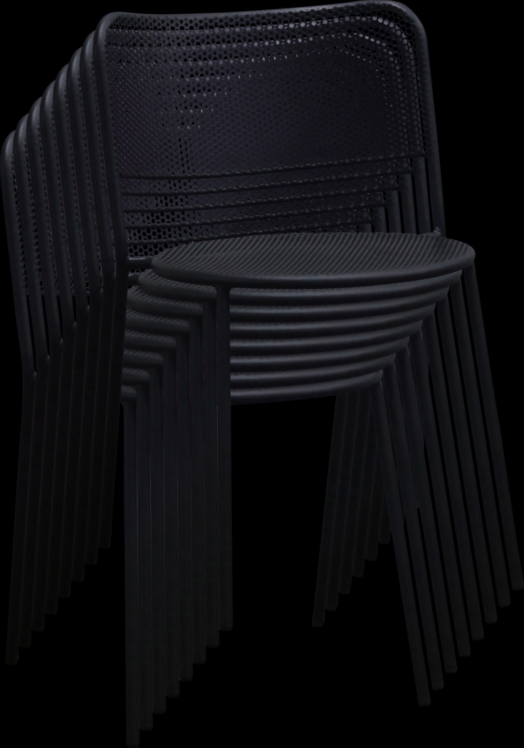 Outdoor Sherwoody Black Side Chair, Set of 2 - Thumbnail - Image 10