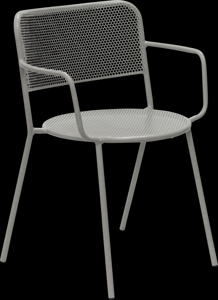 Outdoor Sherwoody Gray Arm Chair, Set of 2 - Thumbnail - Image 1