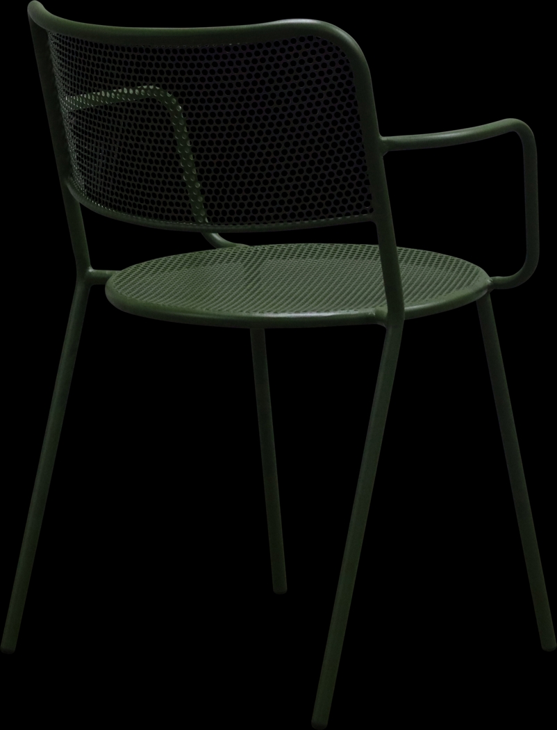 Outdoor Sherwoody Green Arm Chair, Set of 2 - Thumbnail - Image 6