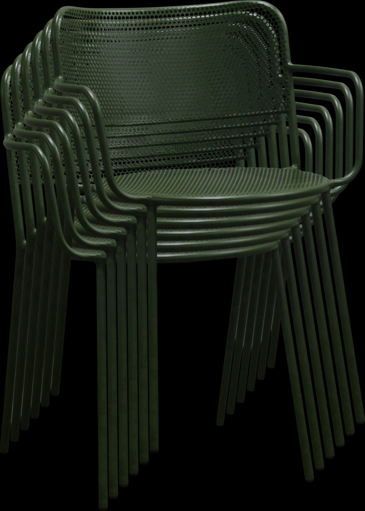 Outdoor Sherwoody Green Arm Chair, Set of 2 - Thumbnail - Image 8