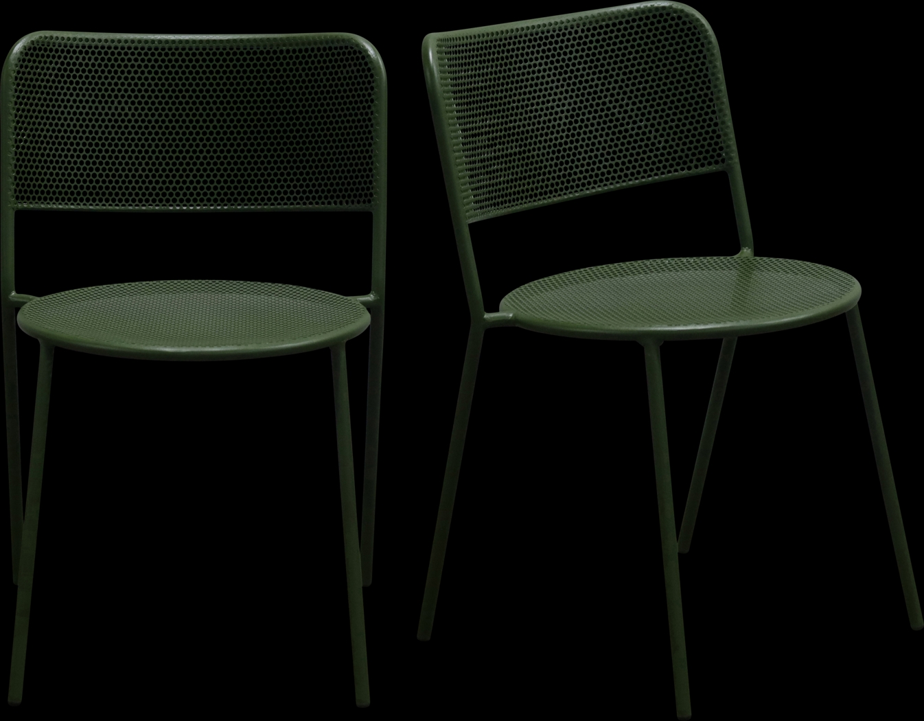 Outdoor Sherwoody Green Side Chair, Set of 2 - Thumbnail - Image 1