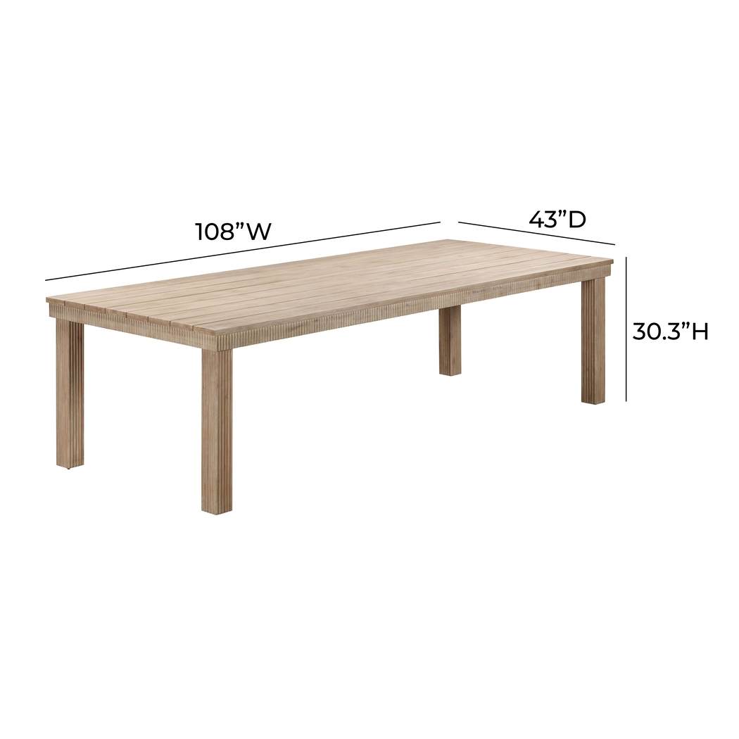 Outdoor Sodhi Brown 108 in. Dining Table - Thumbnail - Image 7