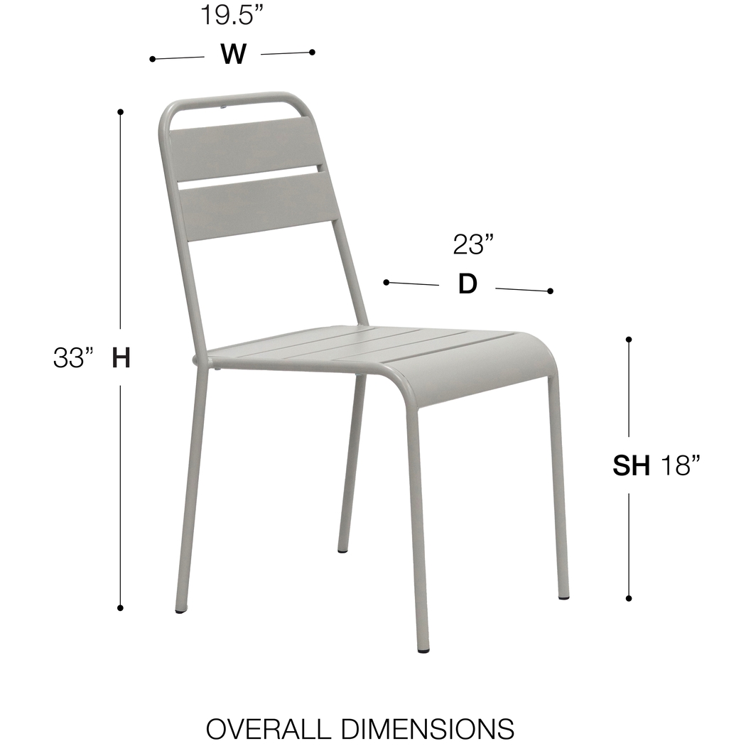 Outdoor Sowelle Gray Side Chair, Set of 2 - Thumbnail - Image 9