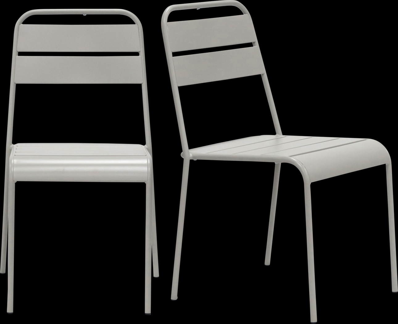 Outdoor Sowelle Gray Side Chair, Set of 2 - Thumbnail - Image 1