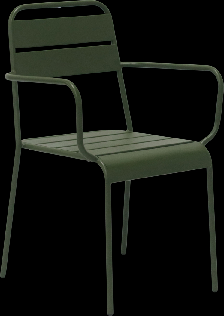 Outdoor Sowelle Green Arm Chair, Set of 2 - Thumbnail - Image 5