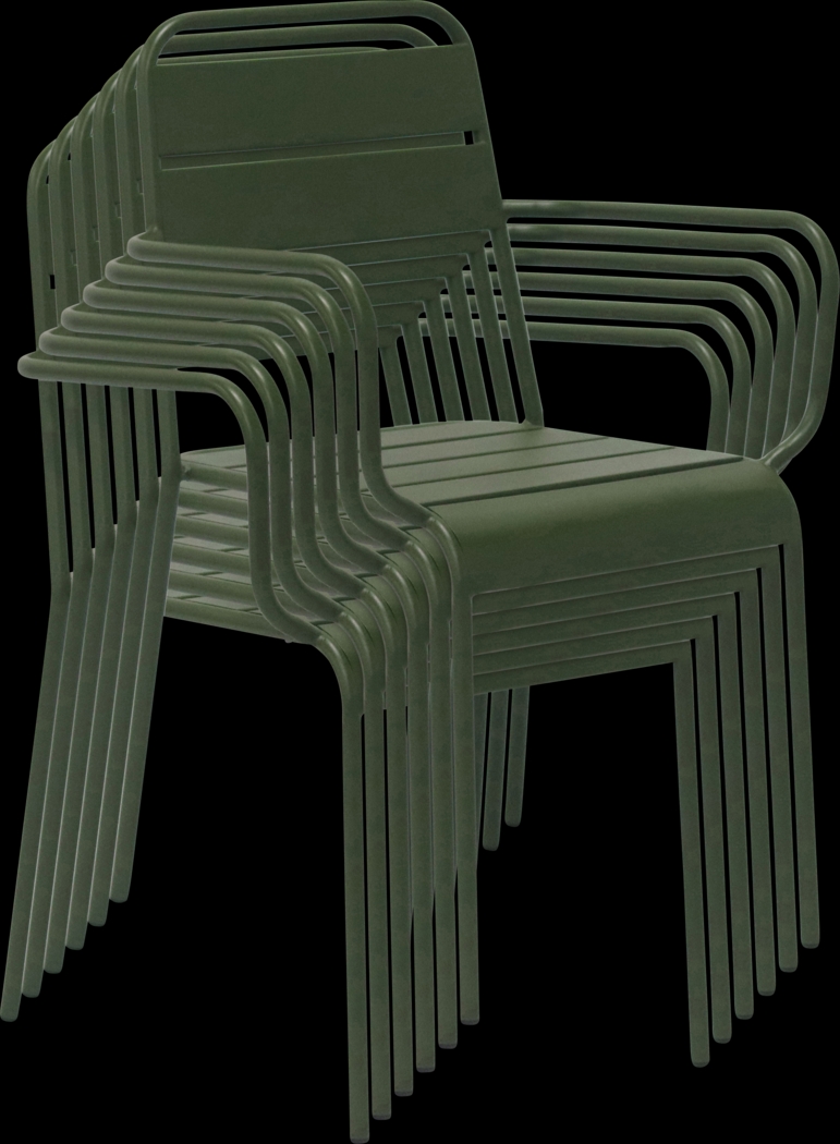 Outdoor Sowelle Green Arm Chair, Set of 2 - Thumbnail - Image 9