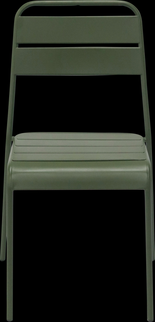 Outdoor Sowelle Green Side Chair, Set of 2 - Thumbnail - Image 2