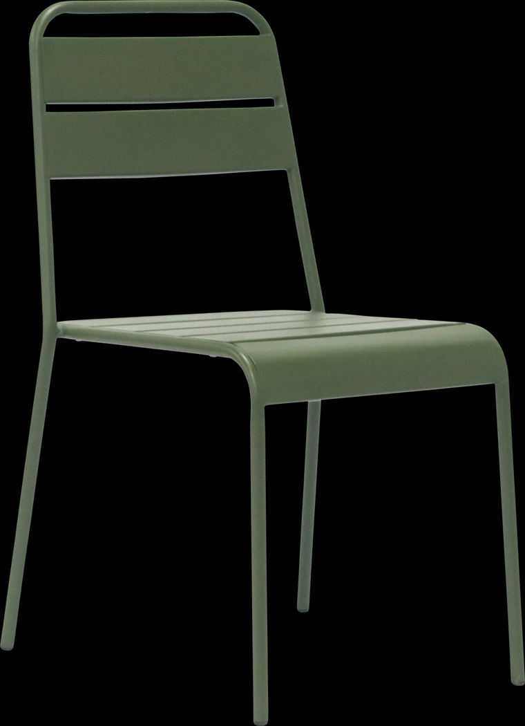 Outdoor Sowelle Green Side Chair, Set of 2 - Thumbnail - Image 3