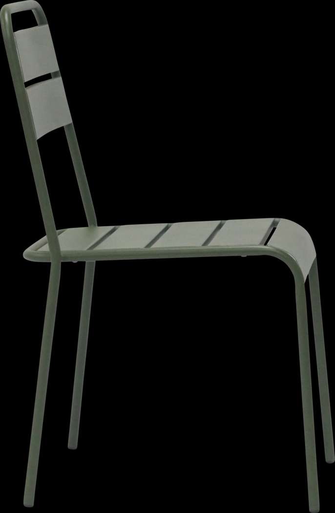 Outdoor Sowelle Green Side Chair, Set of 2 - Thumbnail - Image 4