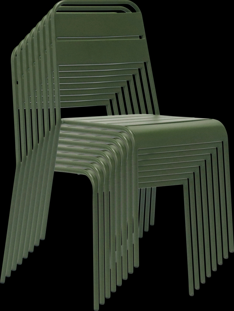 Outdoor Sowelle Green Side Chair, Set of 2 - Thumbnail - Image 7