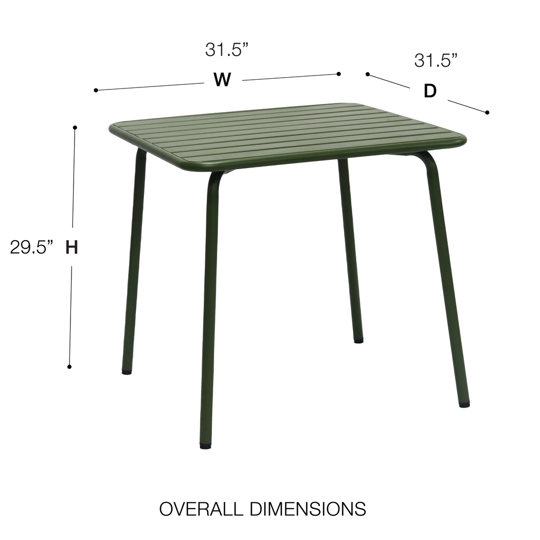 Outdoor Sowelle Green Dining Table - Thumbnail - Image 6