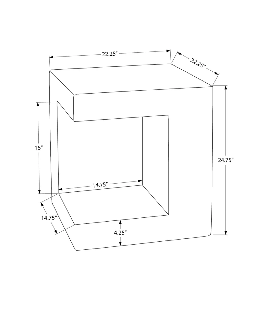 Outdoor Spheremart White End Table - Thumbnail - Image 3