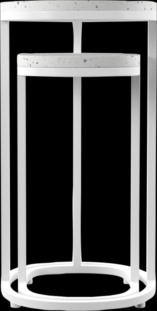 Outdoor Storrington White Nesting Tables Set of 2 - Thumbnail - Image 4