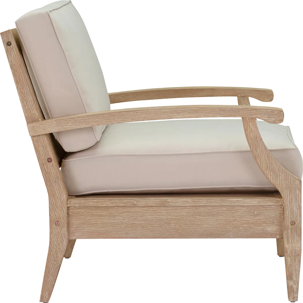 Outdoor Takena Beige Accent Chair - Thumbnail - Image 3