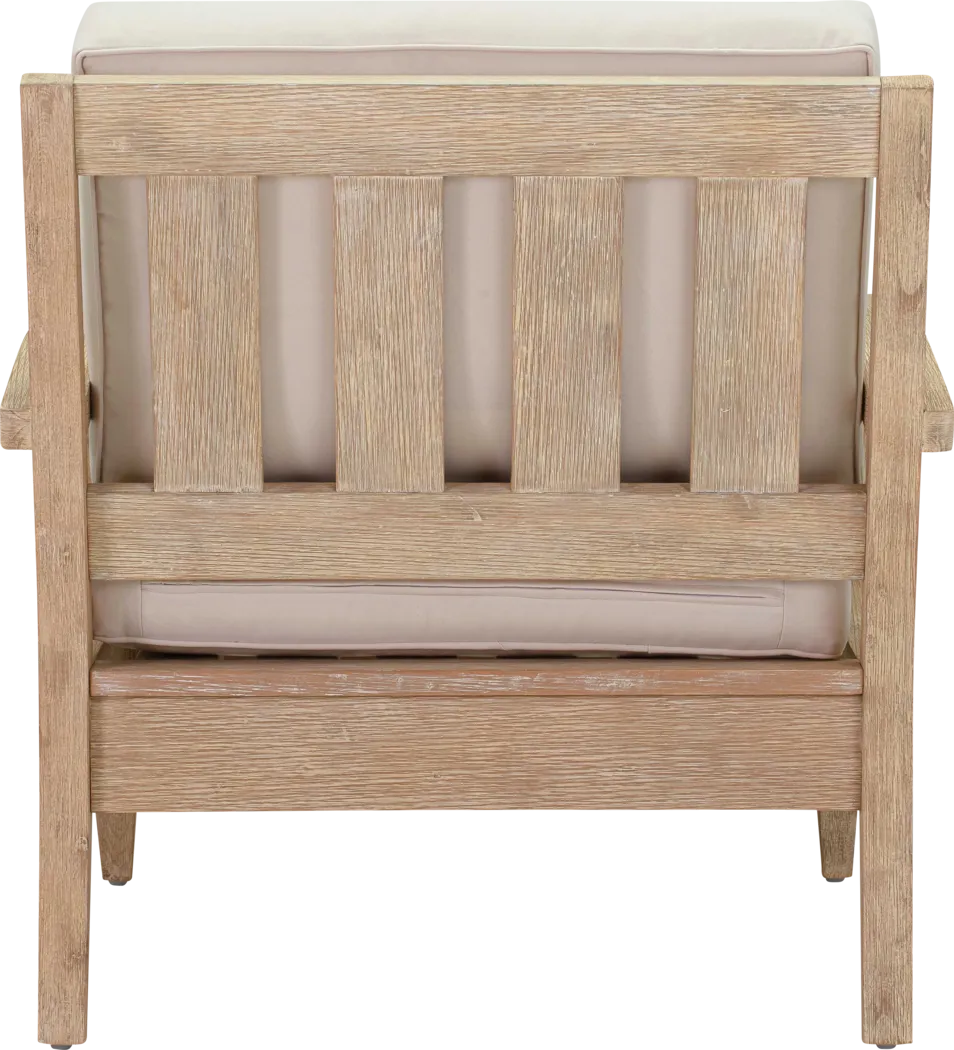 Outdoor Takena Beige Accent Chair - Thumbnail - Image 4