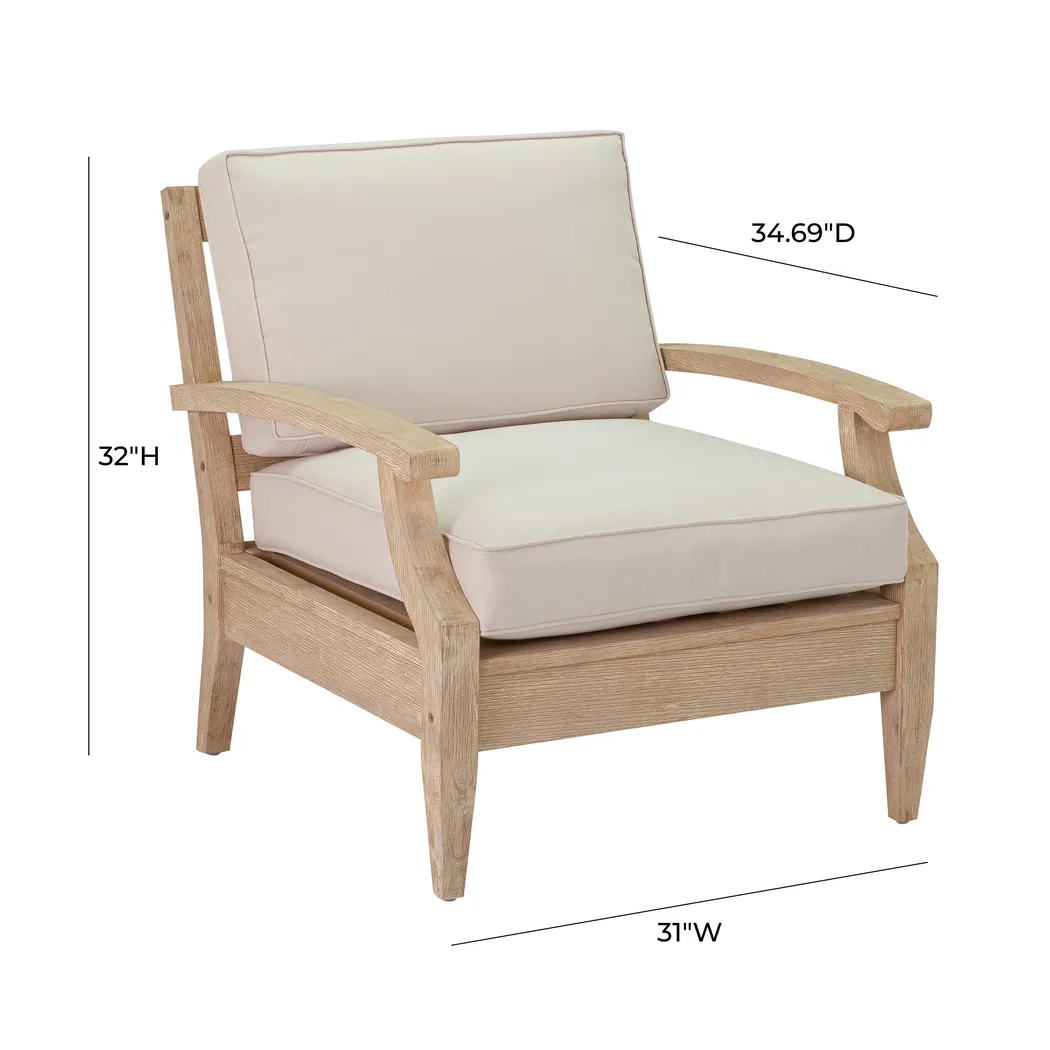 Outdoor Takena Beige Accent Chair - Thumbnail - Image 8