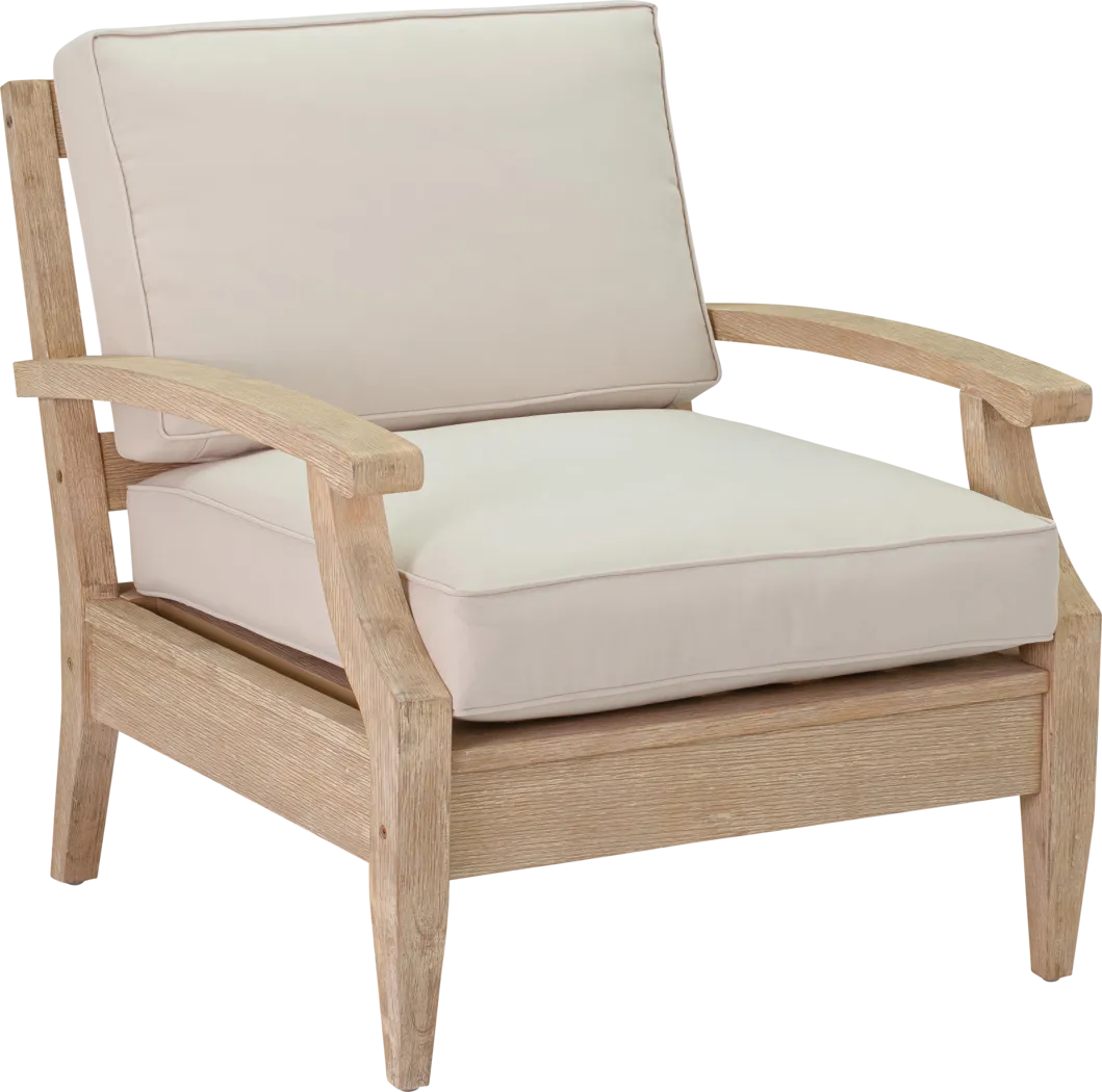Outdoor Takena Beige Accent Chair - Thumbnail - Image 1