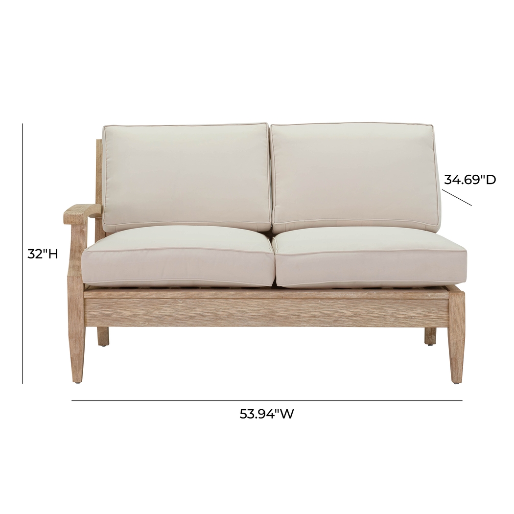 Outdoor Takena Beige Left Loveseat - Thumbnail - Image 5