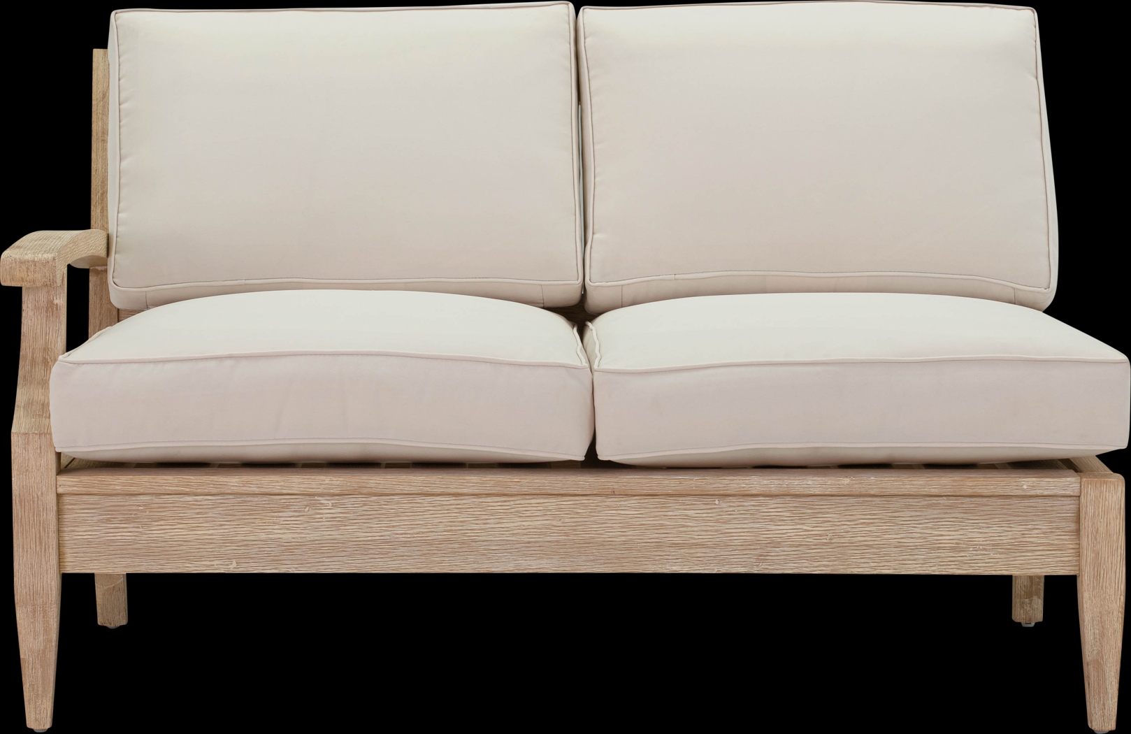 Outdoor Takena Beige Left Loveseat - Thumbnail - Image 1