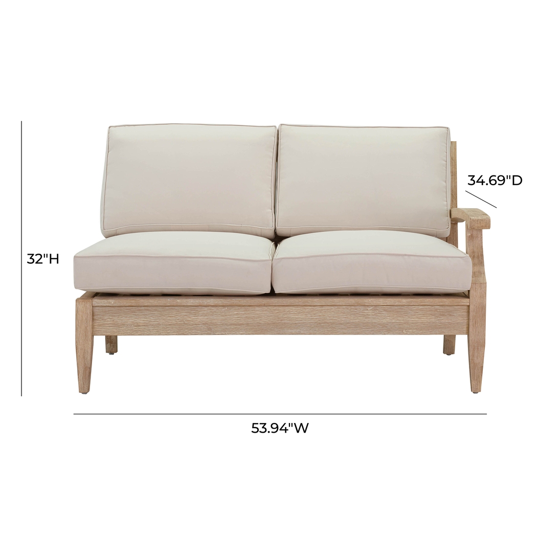 Outdoor Takena Beige Right Loveseat - Thumbnail - Image 5