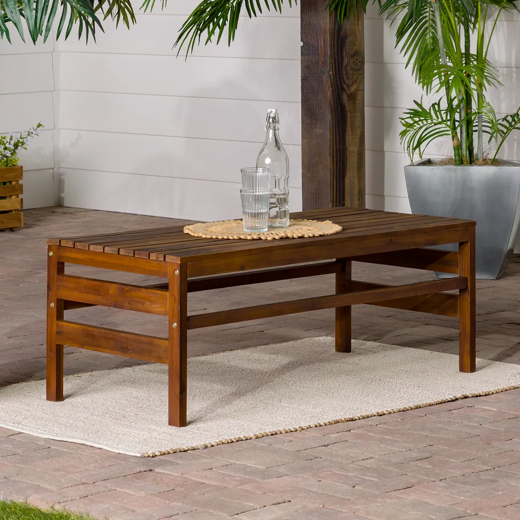 Outdoor Tonalea Dark Brown Cocktail Table - Thumbnail - Image 2
