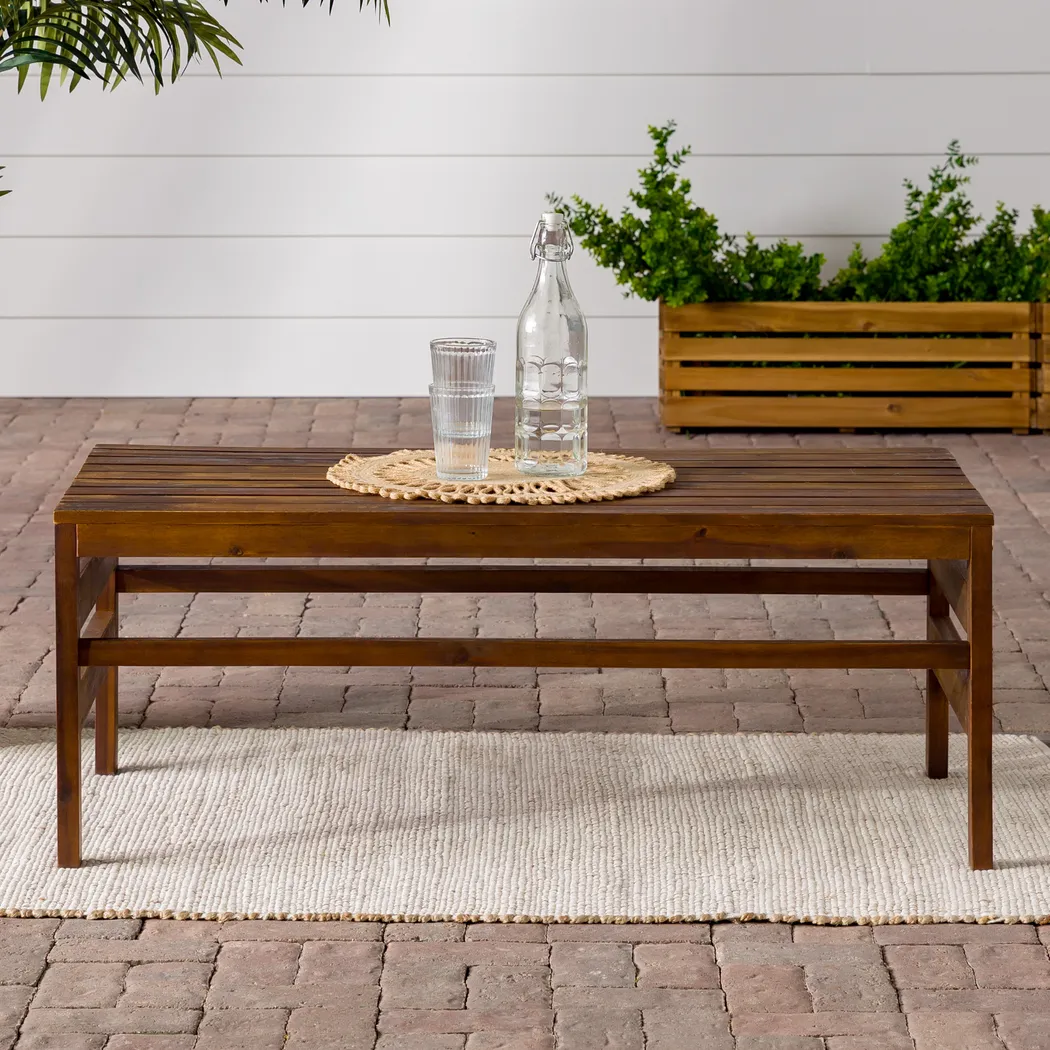 Outdoor Tonalea Dark Brown Cocktail Table - Thumbnail - Image 3