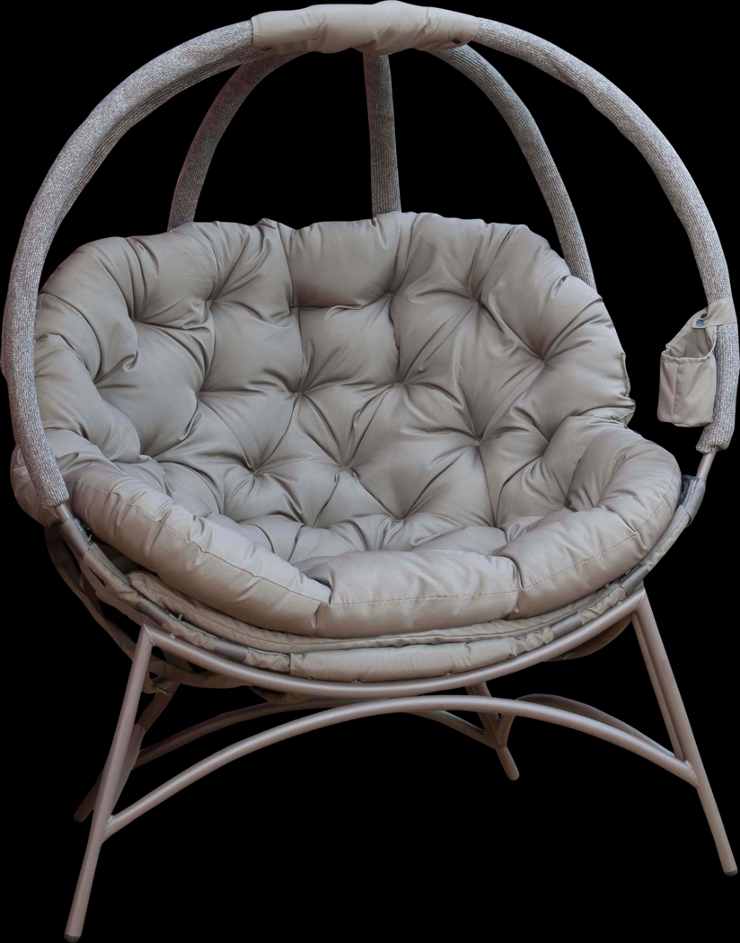 Outdoor Trumbell Beige Accent Chair - Thumbnail - Image 1