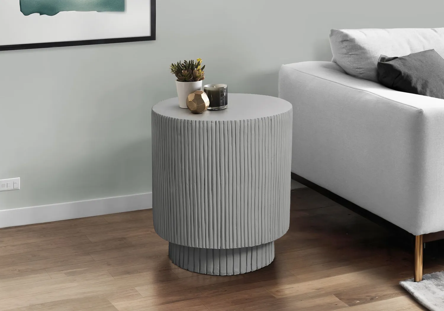 Outdoor Tucany Gray End Table - Thumbnail - Image 2