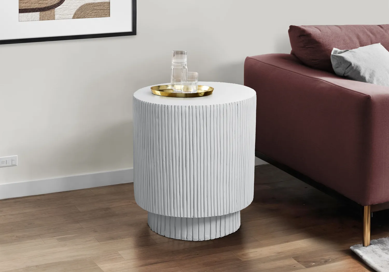 Outdoor Tucany White End Table - Thumbnail - Image 3