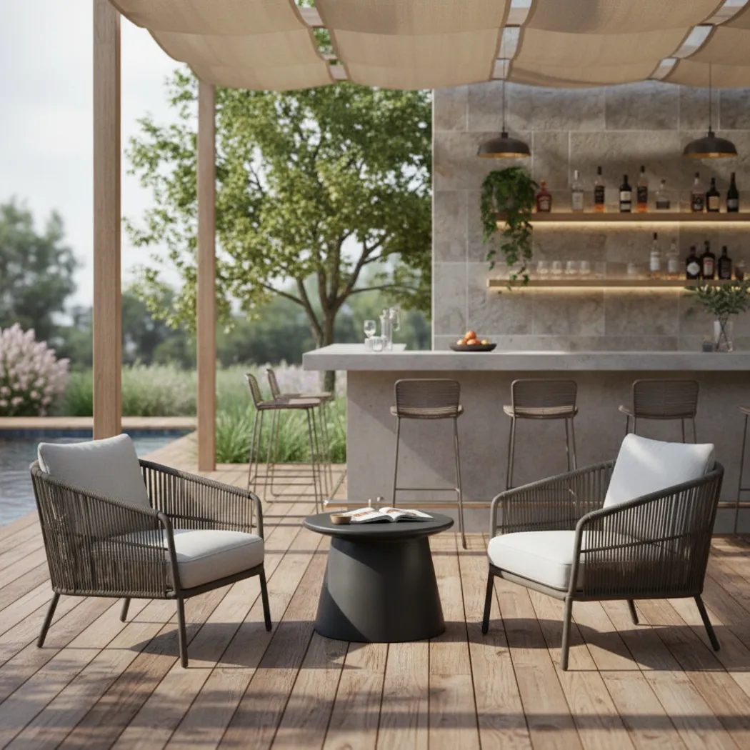 Outdoor Tulda Gray Cocktail Table - Thumbnail - Image 2