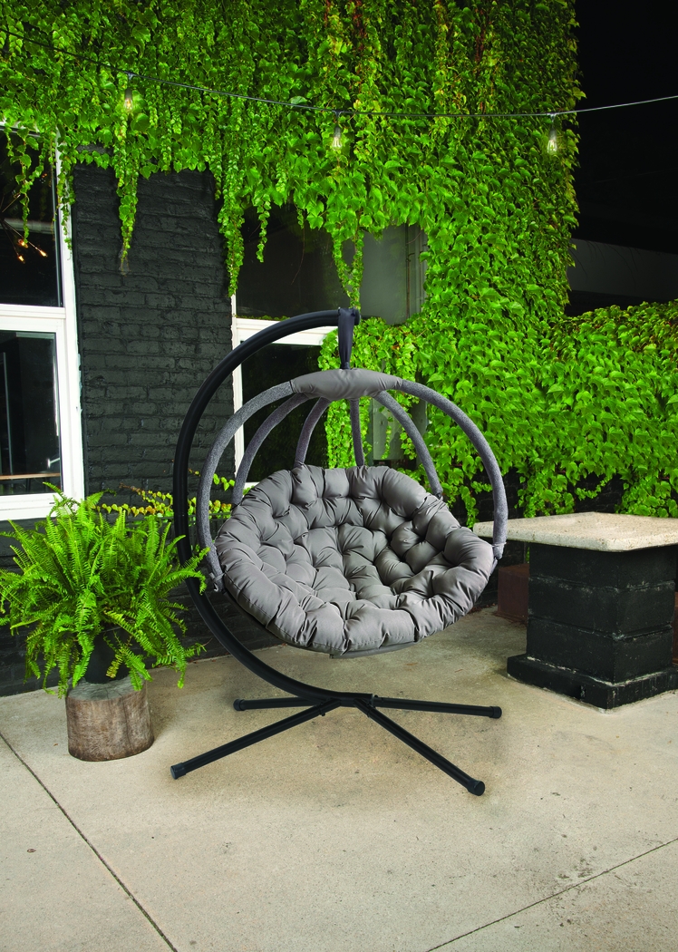 Outdoor Vanderpoel Beige Hanging Chair - Thumbnail - Image 3