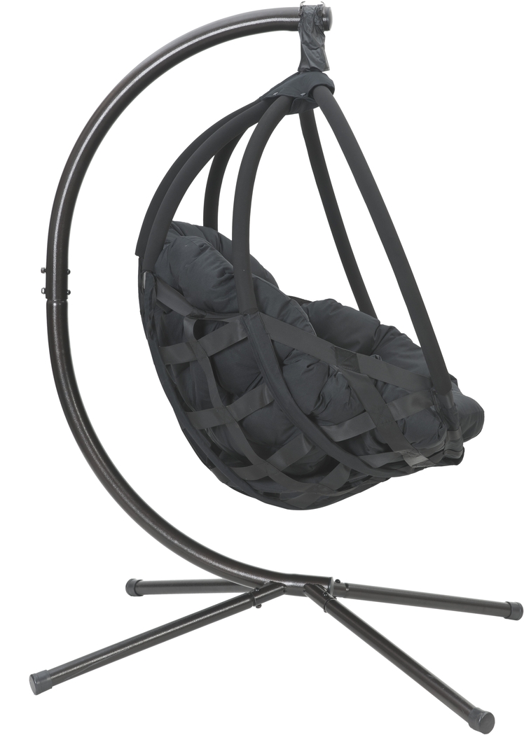 Outdoor Vanderpoel Black Hanging Chair - Thumbnail - Image 2