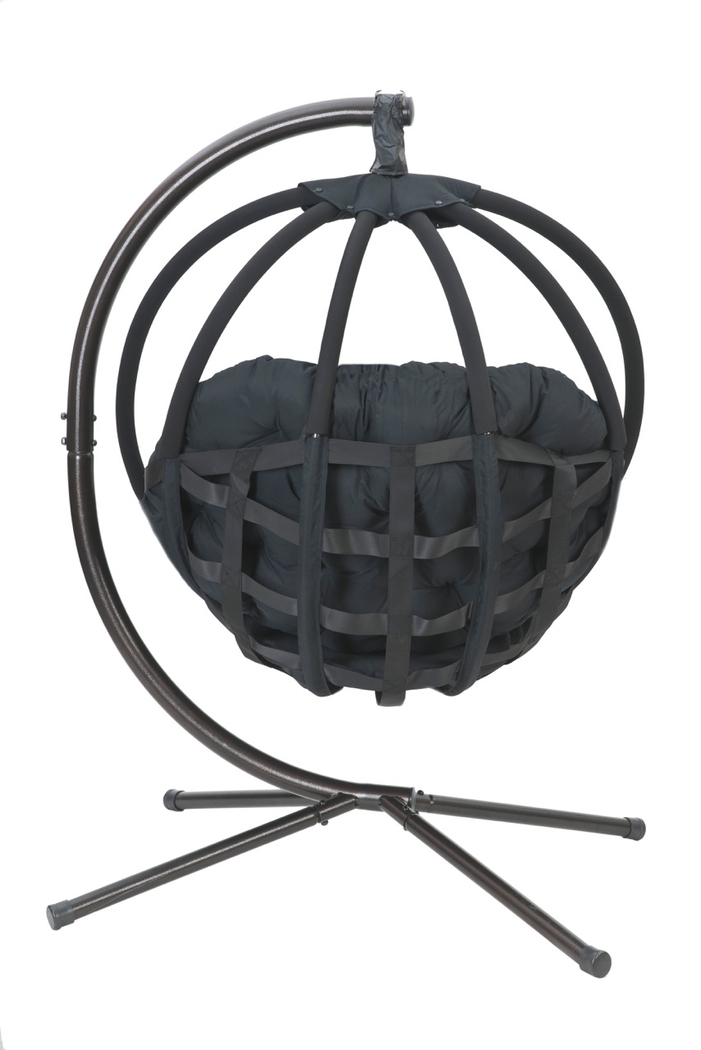 Outdoor Vanderpoel Black Hanging Chair - Thumbnail - Image 4