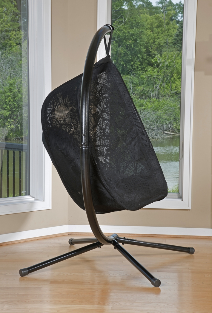Outdoor Violeto Black Hanging Egg Chair - Thumbnail - Image 3