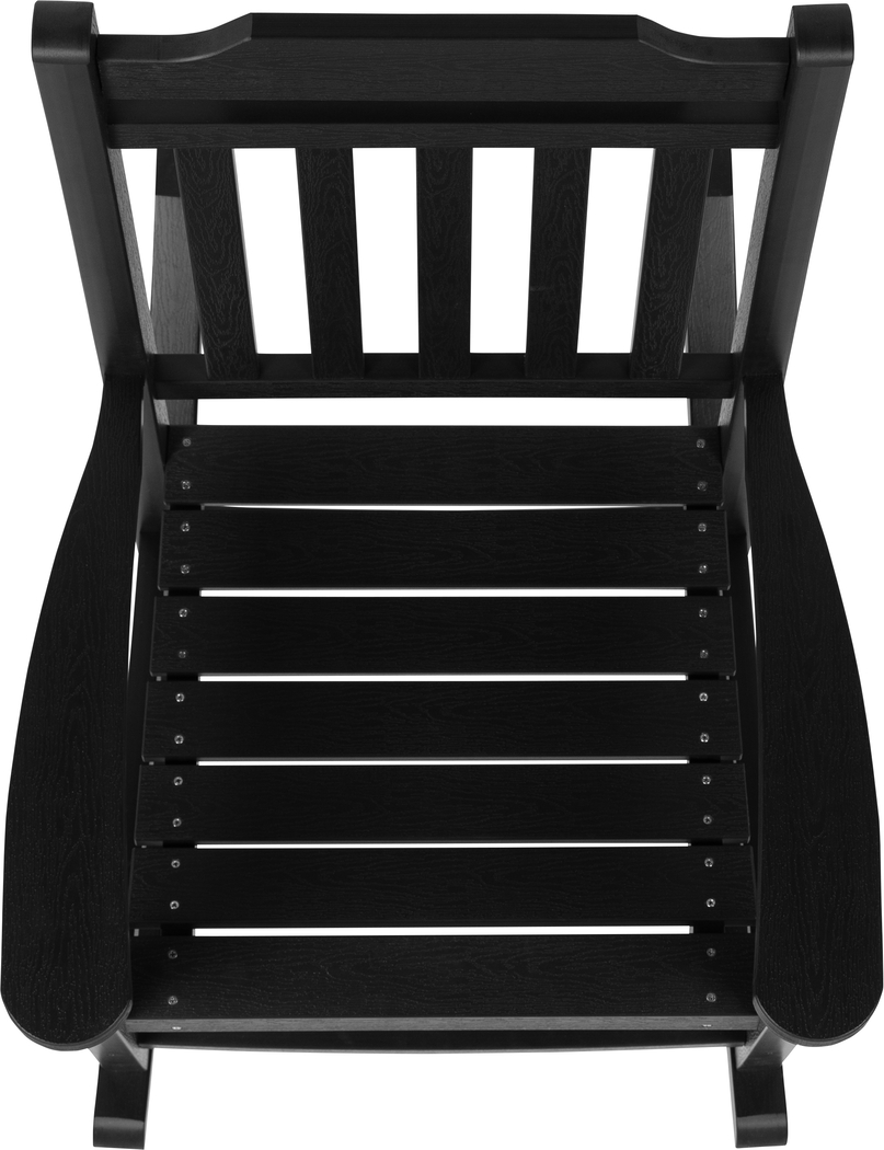 Outdoor Winnie Elle Black Rocking Chairs and Accent Table - Thumbnail - Image 4