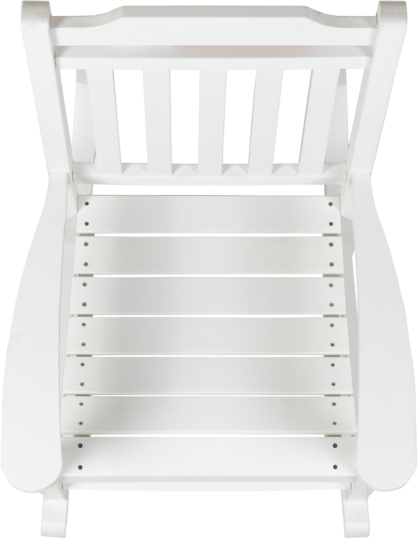 Outdoor Winnie Elle White Rocking Chairs and Accent Table - Thumbnail - Image 4