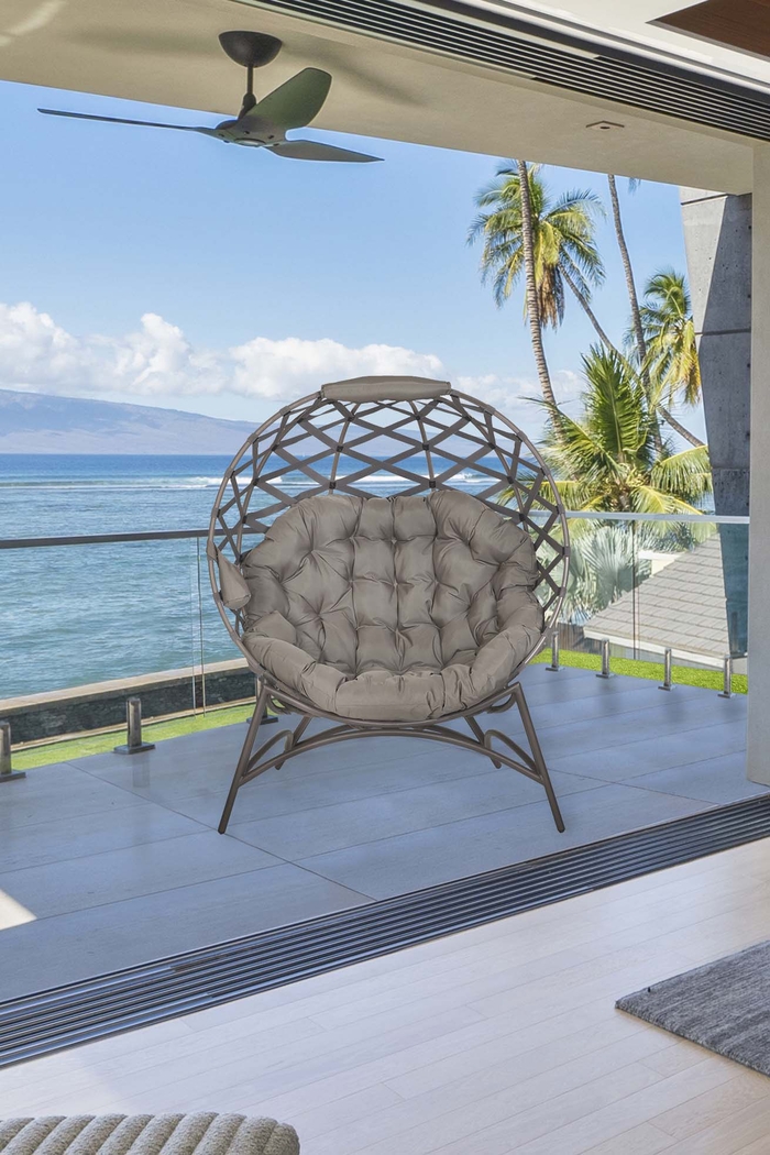 Outdoor Wispwind Beige Accent Chair - Thumbnail - Image 11