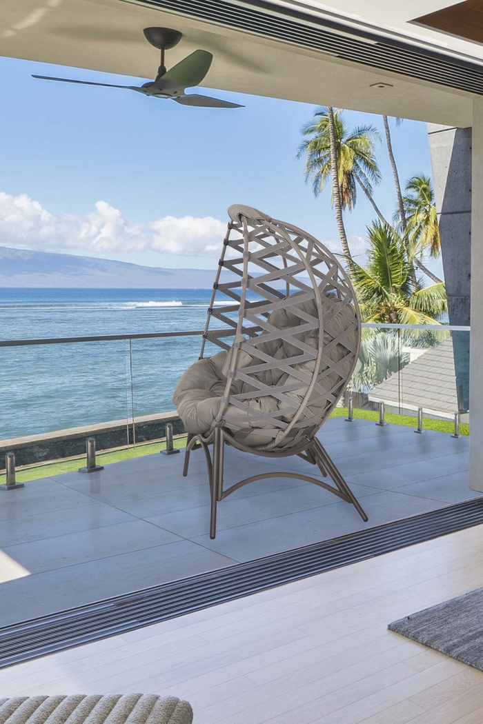 Outdoor Wispwind Beige Accent Chair - Thumbnail - Image 13