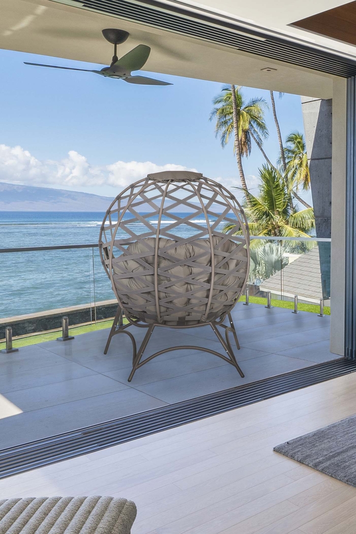 Outdoor Wispwind Beige Accent Chair - Thumbnail - Image 9