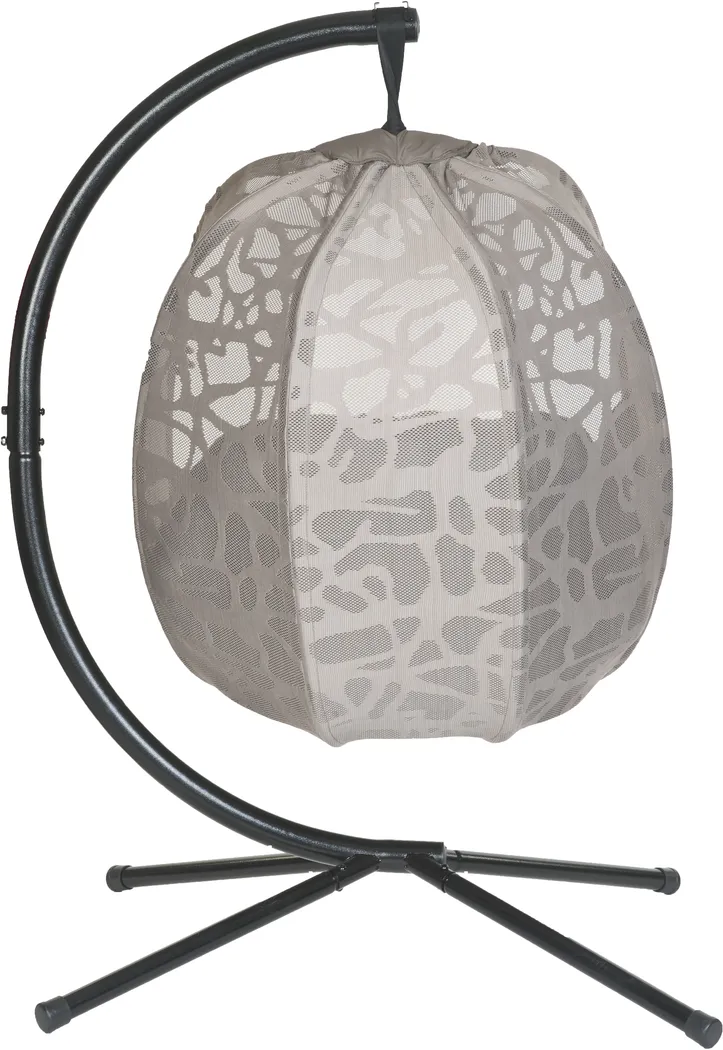 Outdoor Wolframe Beige Hanging Chair - Thumbnail - Image 2