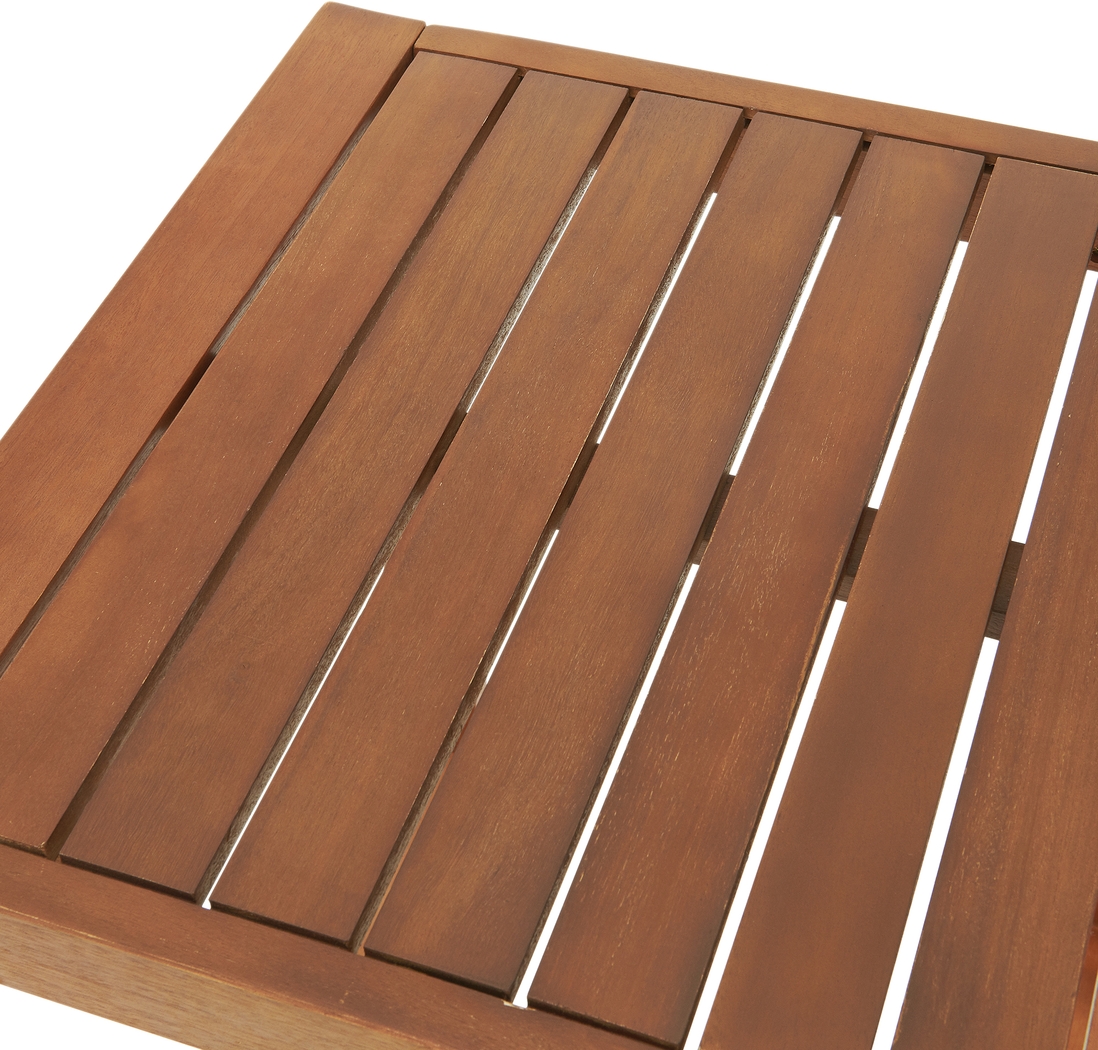 Outdoor Woodlen Brown Dining Chair and Cocktail Table Set - Thumbnail - Image 6