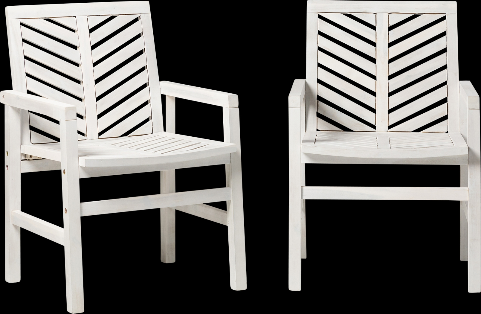 Outdoor Worcaster White Accent Chair Set of 2 - Thumbnail - Image 1