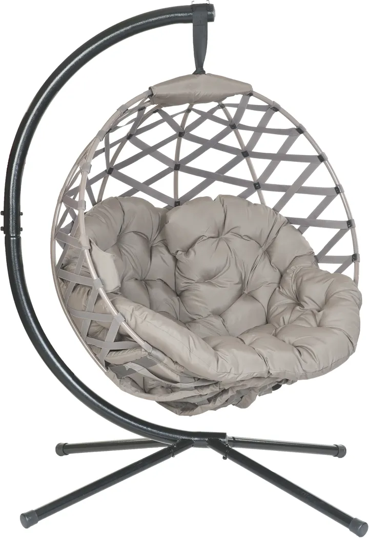 Outdoor Zabolio Beige Loveseat Outdoor Wynnmeadow Beige Hanging Chair - Thumbnail - Image 2