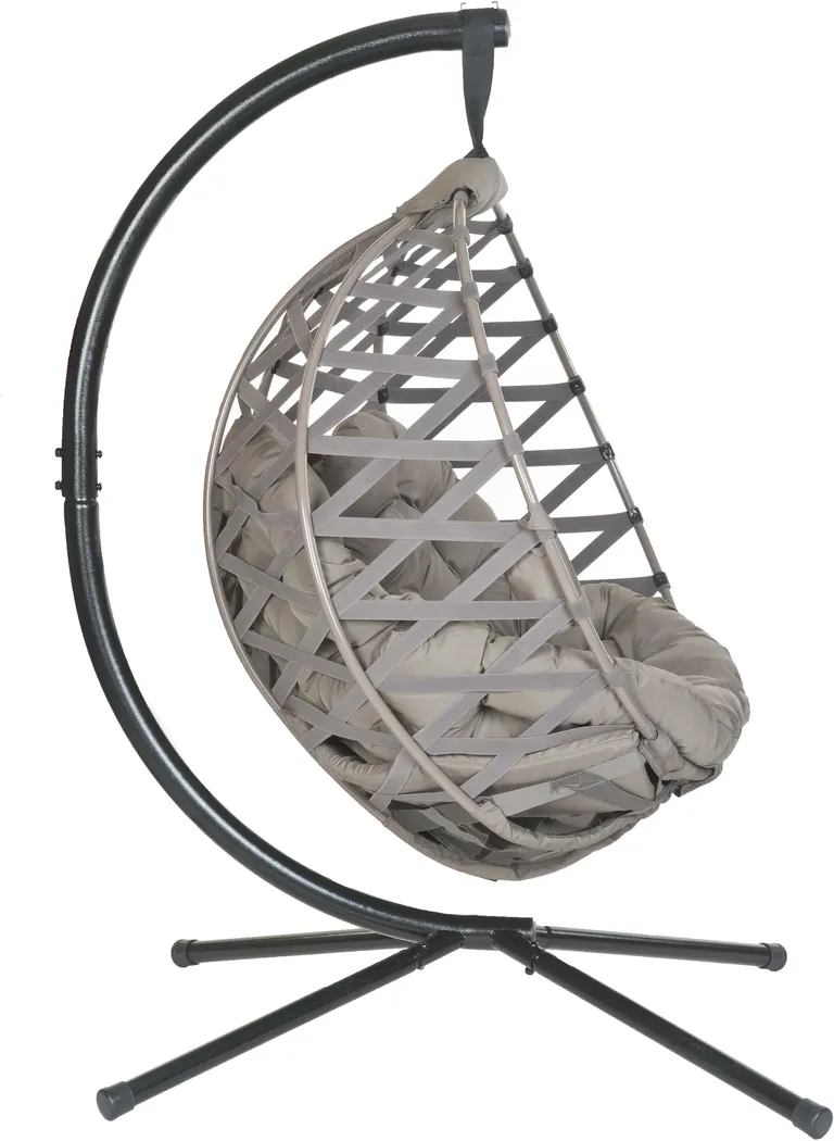 Outdoor Zabolio Beige Loveseat Outdoor Wynnmeadow Beige Hanging Chair - Thumbnail - Image 3
