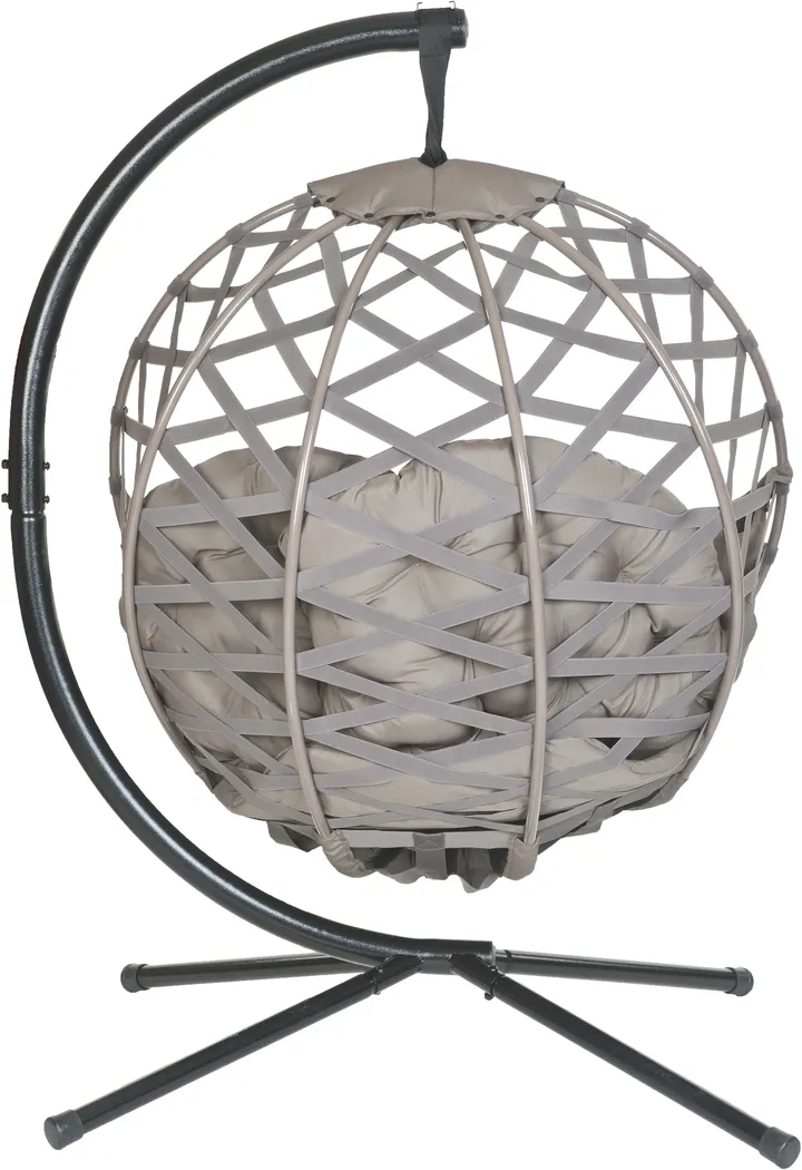 Outdoor Zabolio Beige Loveseat Outdoor Wynnmeadow Beige Hanging Chair - Thumbnail - Image 4