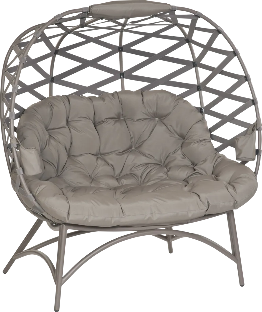 Outdoor Zabolio Beige Loveseat - Thumbnail - Image 4