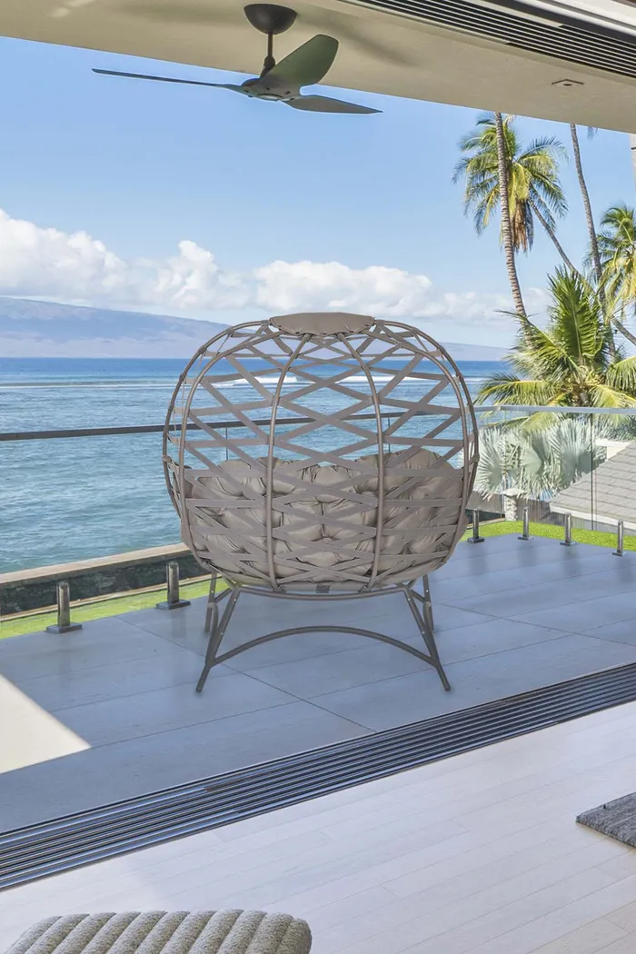 Outdoor Zabolio Beige Loveseat - Thumbnail - Image 8