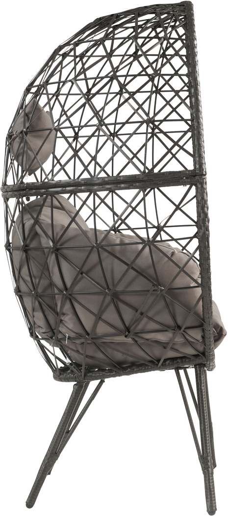 Outdoor Zaelan Black Egg Chair - Thumbnail - Image 4